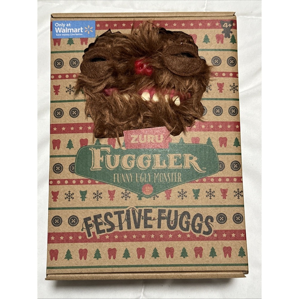Fuggler Funny Ugly Monsters Plush Toy FESTIVE FUGGS Series Reindeer NEW